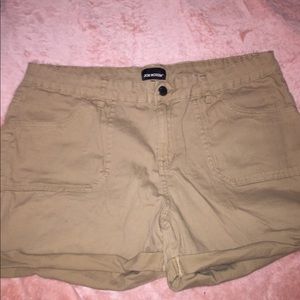 Tan cargo shorts